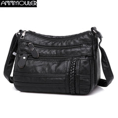 Soft Leather Shoulder Bag Women's Crossbody Purse Lady Bolsas