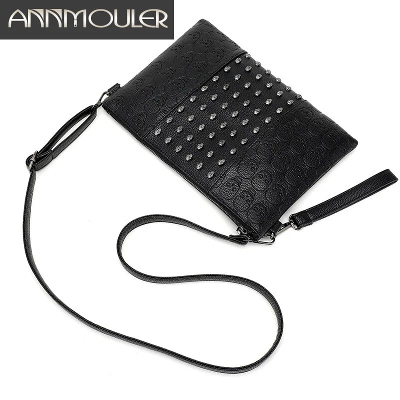 Skull Embossed Crossbody Bag for Women Small Bag Purse