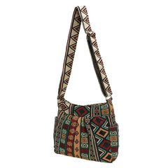 Bohemian Style Crossbody Bag Vintage Hobo Bag Multi-pockets Messenger Bag