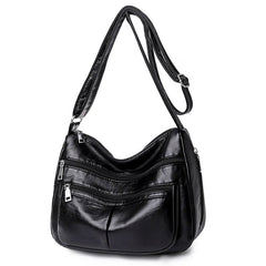 Faux Leather Shoulder Bag Women Crossbody Bag Solid Messenger Bolsa