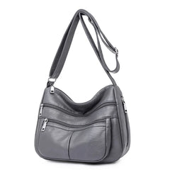 Faux Leather Shoulder Bag Women Crossbody Bag Solid Messenger Bolsa