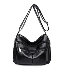 Faux Leather Shoulder Bag Women Crossbody Bag Solid Messenger Bolsa