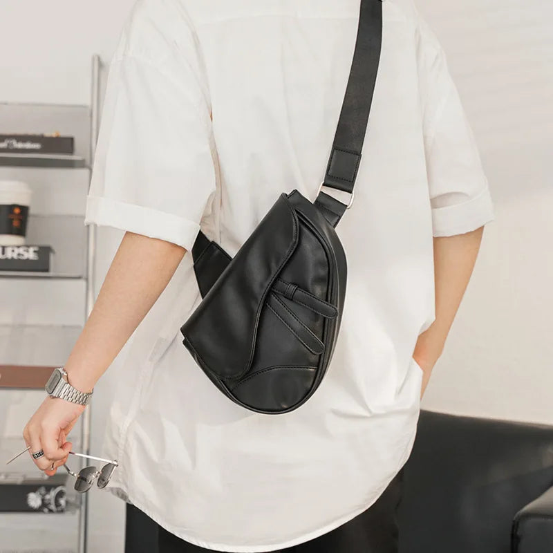 Solid Shoulder Bag Crossbody Bag Unisex Ladies Saddle Bags