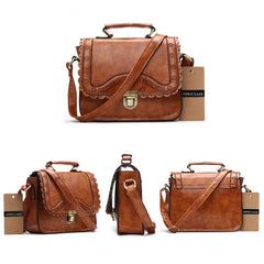 Vintage Women Bag Small Handbags Lace Shoulder Messenger Brown Satchel