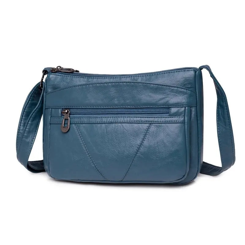 Vintage Women Handbag Purse Pu Leather Shoulder Bag Pockets Crossbody Bag