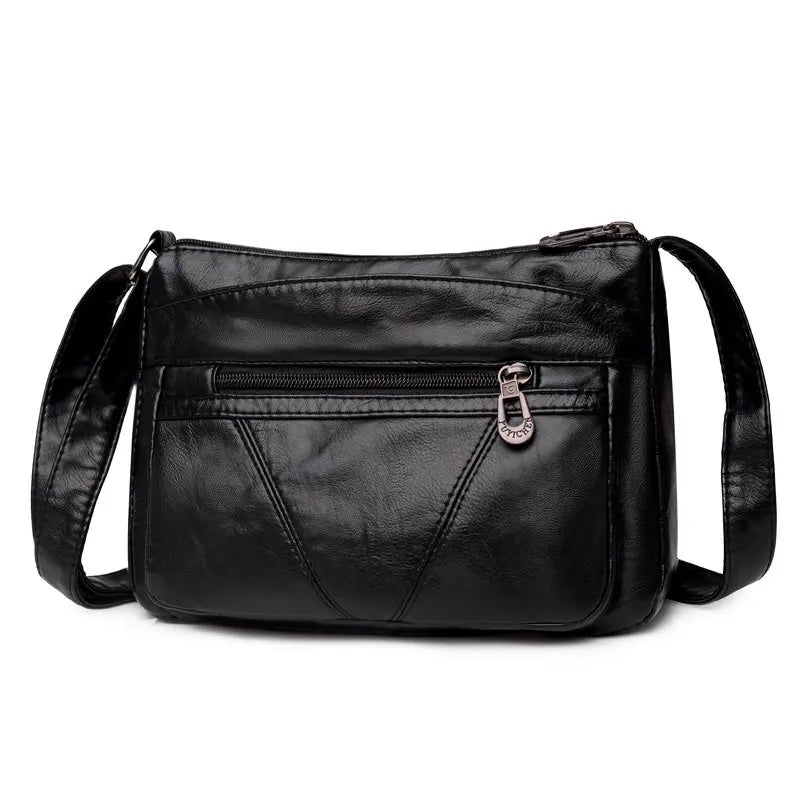 Vintage Women Handbag Purse Pu Leather Shoulder Bag Pockets Crossbody Bag