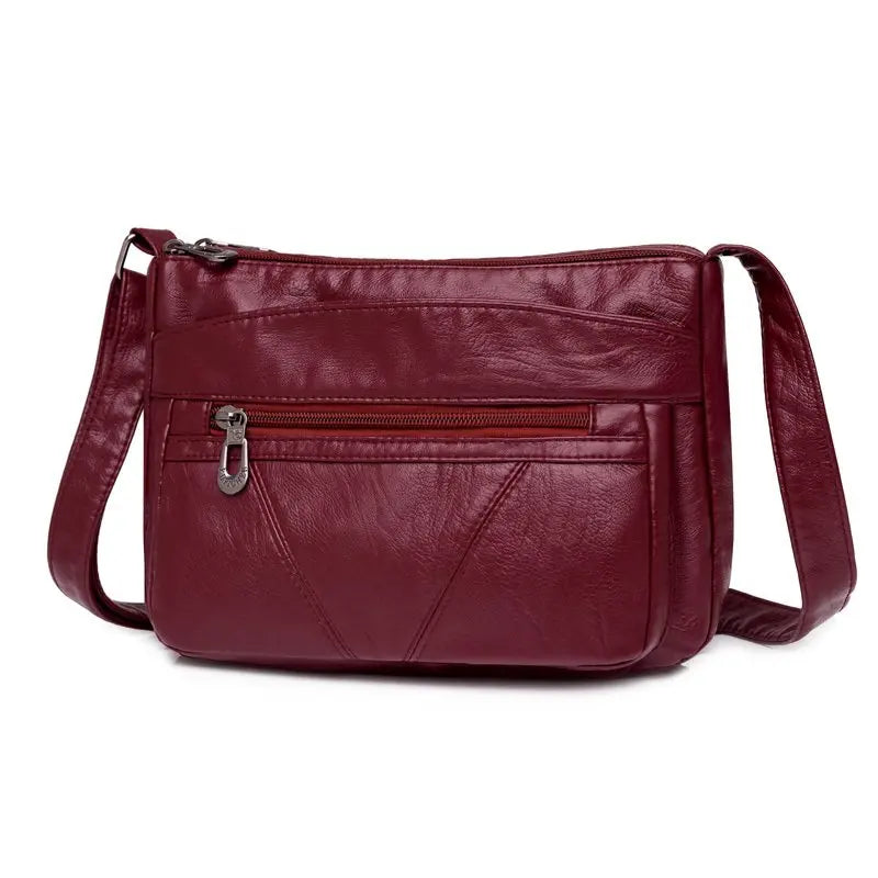 Vintage Women Handbag Purse Pu Leather Shoulder Bag Pockets Crossbody Bag