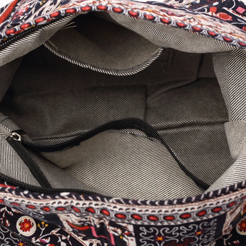 Bohemian Style Elephant Print Shoulder Bag
