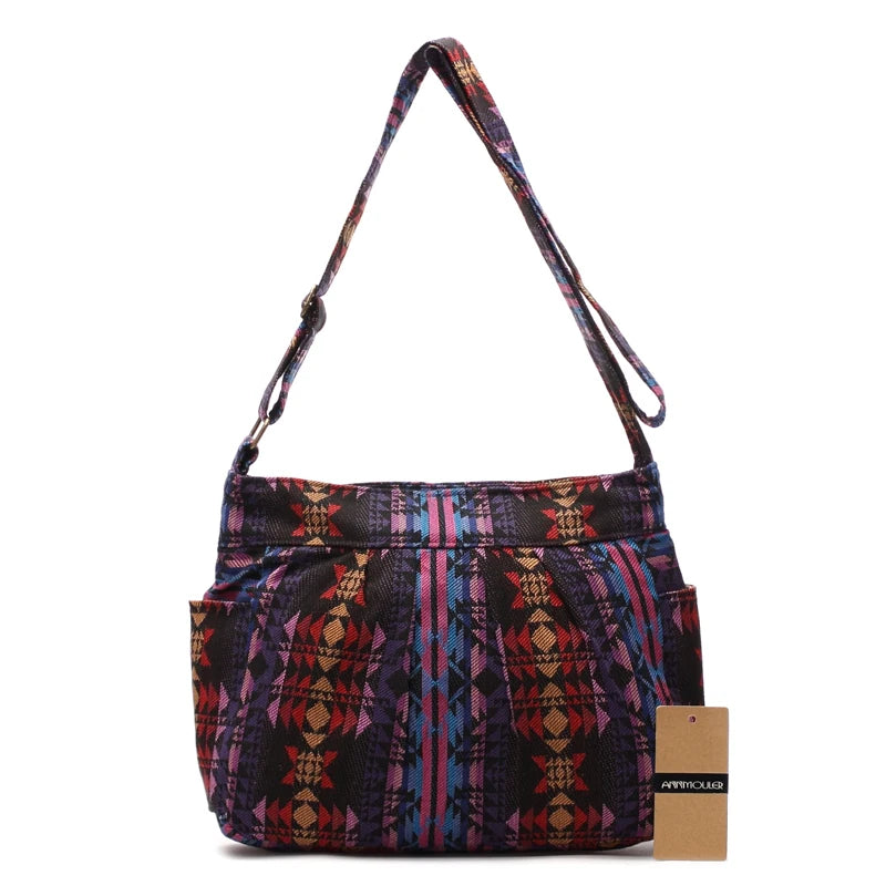 Bohemian Style Elephant Print Shoulder Bag