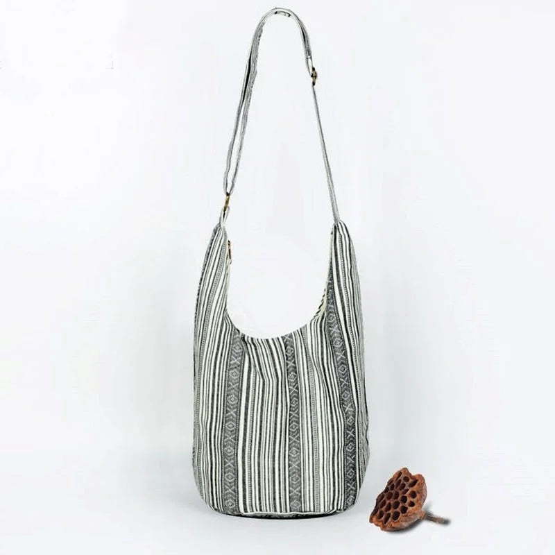 Vintage Women Shoulder Bag Crossbody Bohemian Style Cotton Messenger