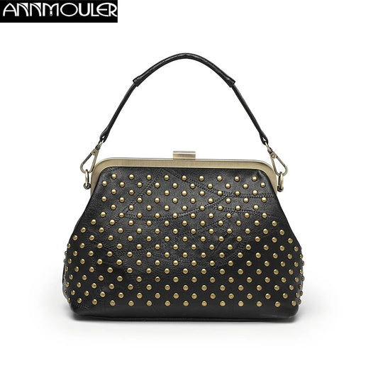 Vintage Women Shoulder Bags Crossbody Bag Large Capacity Shell Bag Rivet Tote