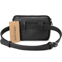 Vintage Women Waist Bag Pu Leather Fanny Pack 2 Shoulders Belt Bag