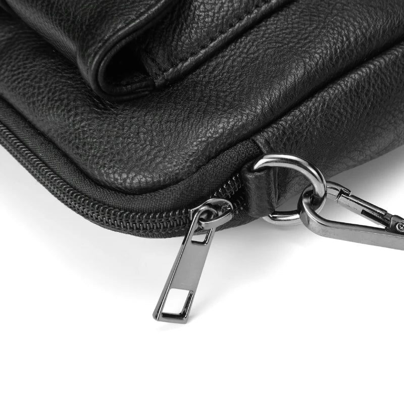 Vintage Women Waist Bag Pu Leather Fanny Pack 2 Shoulders Belt Bag