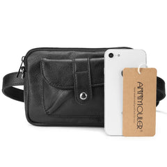 Vintage Women Waist Bag Pu Leather Fanny Pack 2 Shoulders Belt Bag