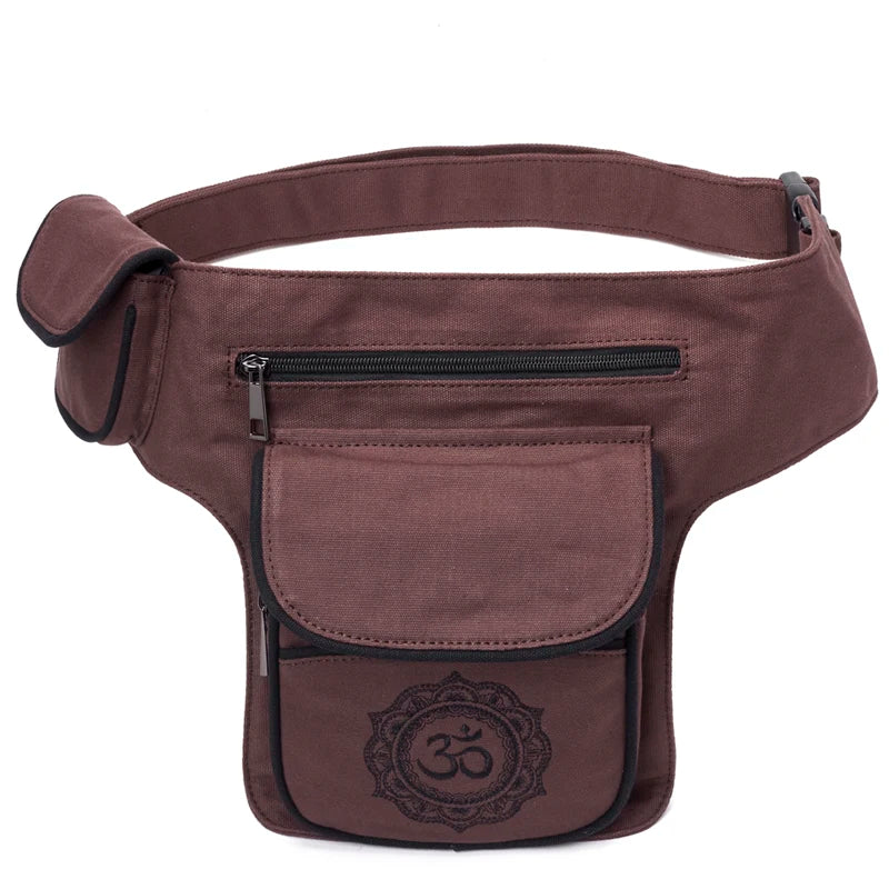 Bohemian Embroidery Waist Pack Large Capacity Hip Bag
