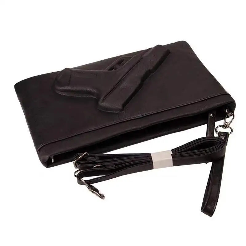 3D Gun Embossed Pistol Clutch Bag for Women