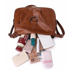 Women's Crossbody Bag Pu Leather Brown Shoulder Bag