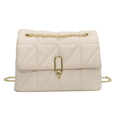 Quilted PU Leather Crossbody Bag Chain Underarm Messenger HPS1307