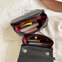Diamond Lattice Shoulder Bag Small Square Crossbody Handbag