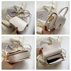 Lock Flap Women Bags PU Leather Crossbody Small Handbag Shoulder Bags