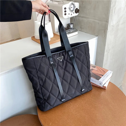 Women's Casual Nylon Tote Bag Large Shoulder Shopper Handbag