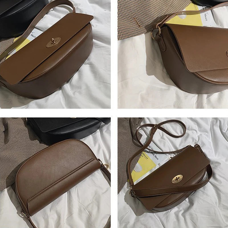 Vintage PU Leather Shoulder Bag Mini Square Lady Handbag HPS1036