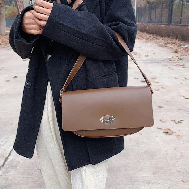 Vintage PU Leather Shoulder Bag Mini Square Lady Handbag HPS1036