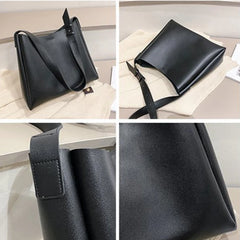Large Capacity PU Leather Shoulder Bag Crossbody Tote