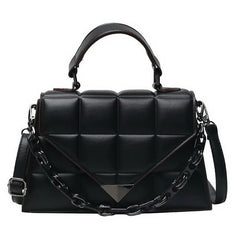 Women's Flap Bag Pu Leather Shoulder Bag Diamond Plaid Purse