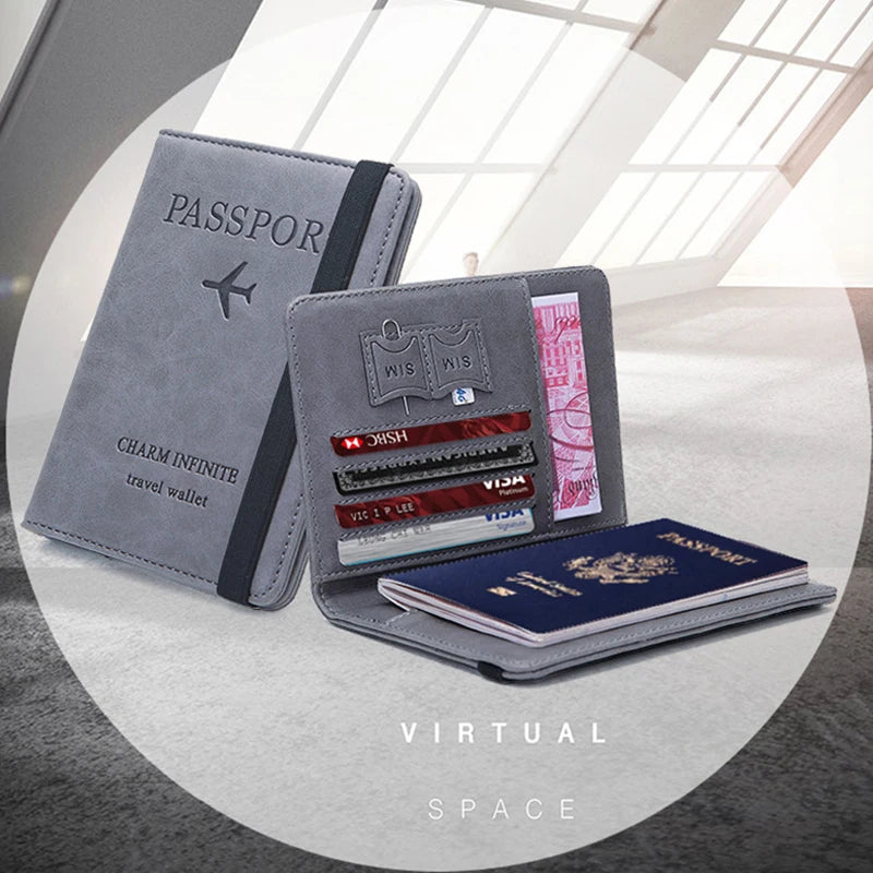 Anti-Lost Passport Cover Travel Wallet Holder Men Women Gift