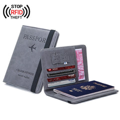 Anti-Lost Passport Cover Travel Wallet Holder Men Women Gift