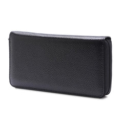 RFID Blocking Leather Long Wallet Zipper Card Bag