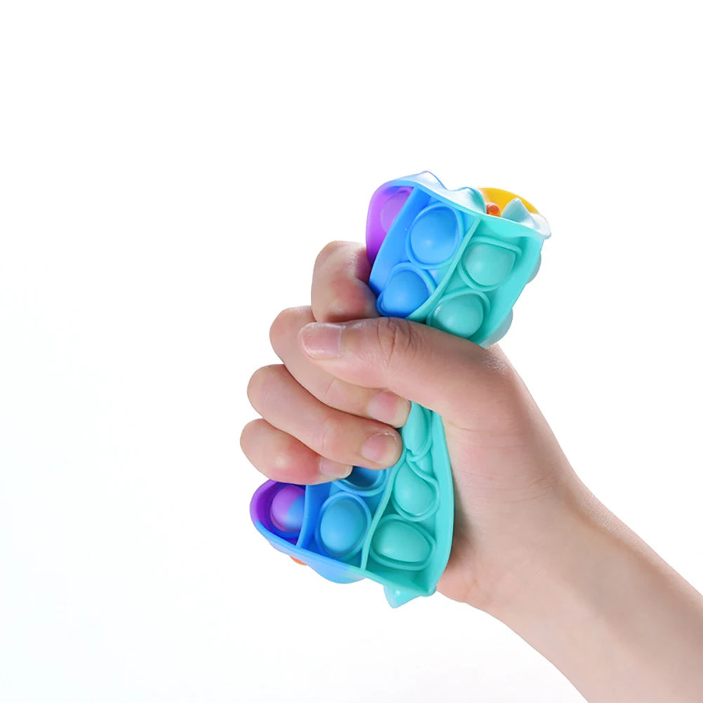 Anti-Stress Silicone Push Bubble Shoulder Bags for Women