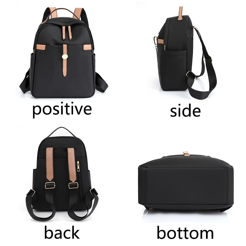 Anti Theft Water Repellent Nylon Backpack Large School Bag