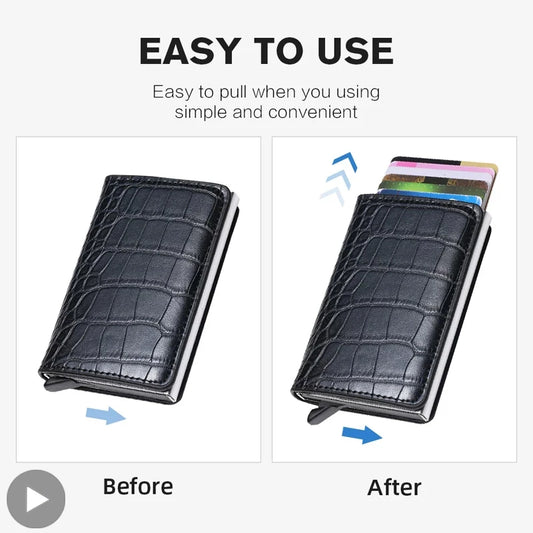 RFID Metal Business Card Holder Wallet Slim Mini Men Women Purse Cardholder