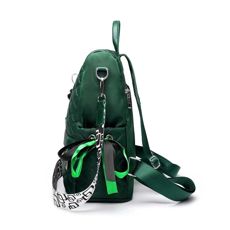 Plaid Laptop Backpack Anti Theft Casual Daypack Women's Travel Bag