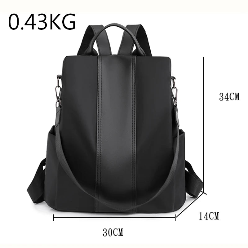 Anti-theft Women's Backpack Oxford Cloth Schoolbag