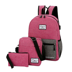 Anti-theft Travel Canvas Backpack Large Capacity Unisex Shoulder Bag