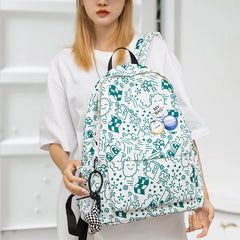 Cartoon Printing Backbag Waterproof Nylon School Bag Teenage Girl Bookbag