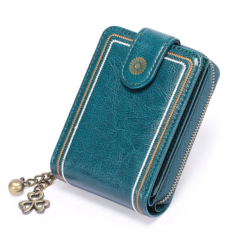 Leather Anti-Theft Card Swiping Bag Women's Multi-Function Card Cover