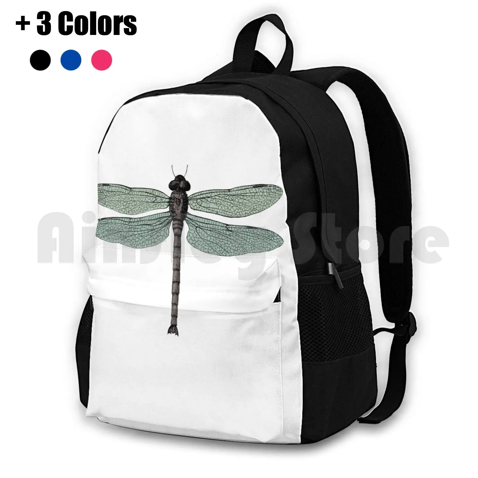 Antique Vintage Dragonfly Outdoor Hiking Backpack