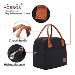 Large Thermal Insulated Lunch Bag for Men Women Kids