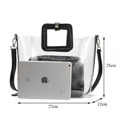 Crocodile Pattern PVC Handbag Composite Bag Sweet Shoulder Bags
