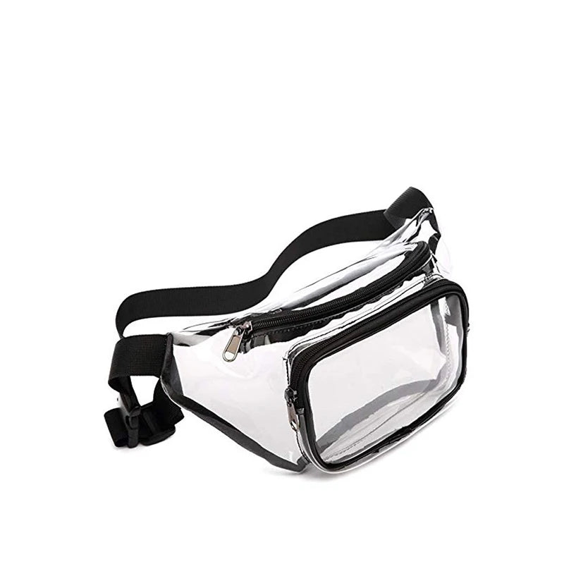 Transparent Waterproof PVC Waist Bag for Women Girl Fanny Packs Casual Travel