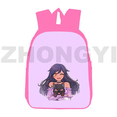 Aphmau 3D Anime School Backpack Pink Cat Travel Bag