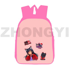 Aphmau 3D Anime School Backpack Pink Cat Travel Bag