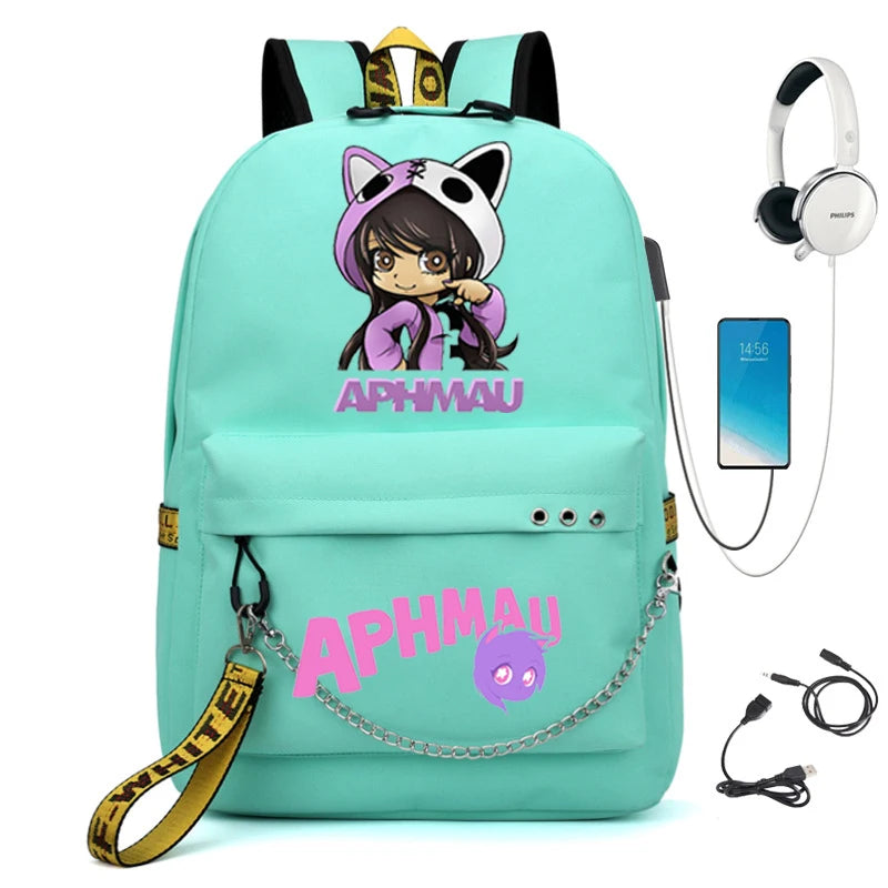 Aphmau Women's Laptop Backpack with USB Port
