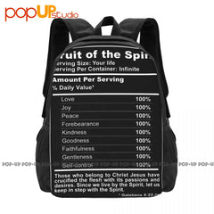 Jesus Love Peace Christian Backpack Large Capacity Bookbag