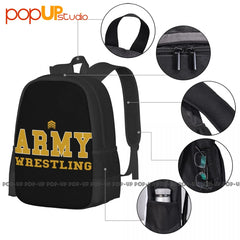 Army Wrestling Backpack Large Capacity Bookbag Softback Gymnast Bag