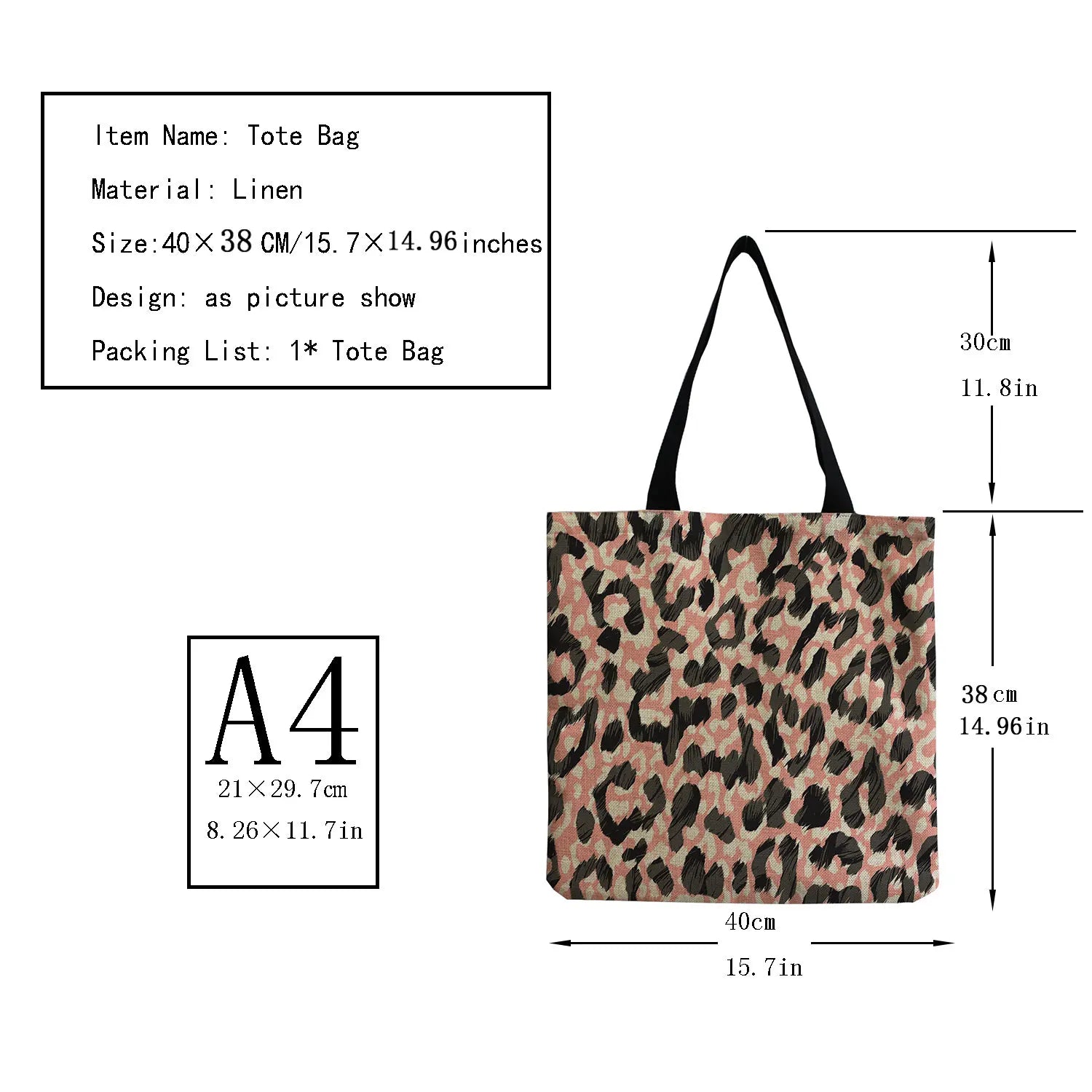 Art Eye Printed Tote Bag Eco Friendly High Capacity Shopping Bag